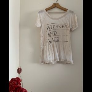 Whiskey and Lace vintage style tee